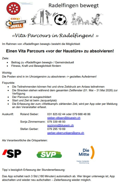 Radelfingen bewegt - Vita Parcours