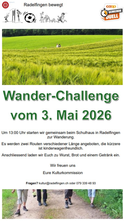 Radelfingen bewegt - Wander-Challenge
